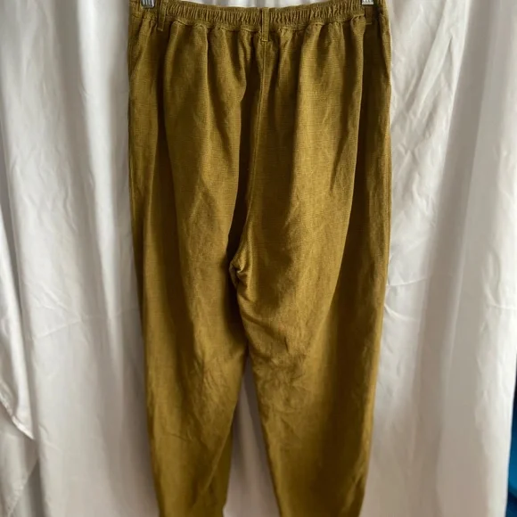 Alix Cotton Check Trousers | Golden Olive, Medium - Picture 6 of 10